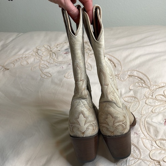 Dan Post El Paso western distressed pointed to leather cowboy boots - Picture 7 of 8